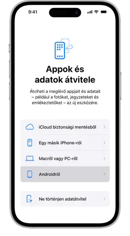 Androidról iOS-re váltás — adatok előkészítése és átvitele