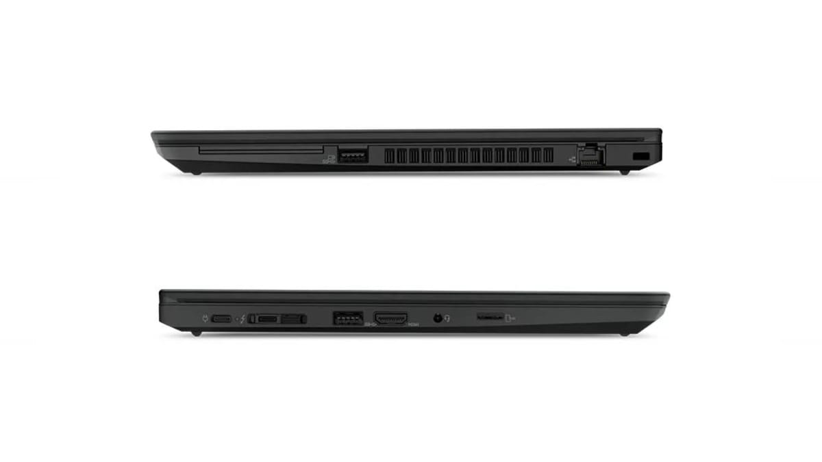 Lenovo ThinkPad T490 bal és jobb oldali csatlakozói – USB-A, RJ45, USB-C / Thunderbolt 3, HDMI, microSD