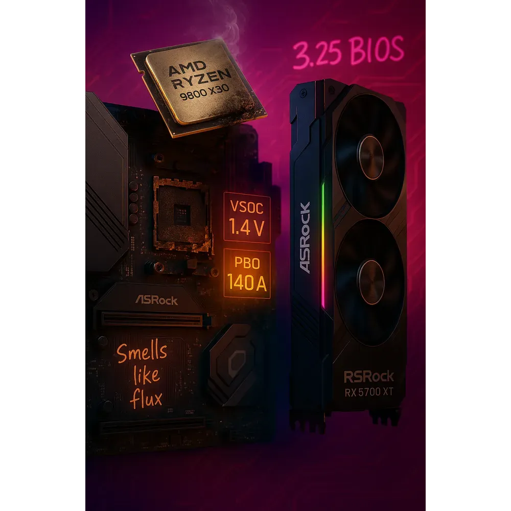 ASRock 9800 X3D alaplap hiba – PBO és VSOC pokoljárata 2025