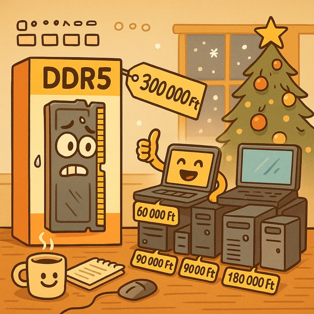 Olcsóbb egy komplett használt gép vagy laptop, mint egy DDR5 memória?