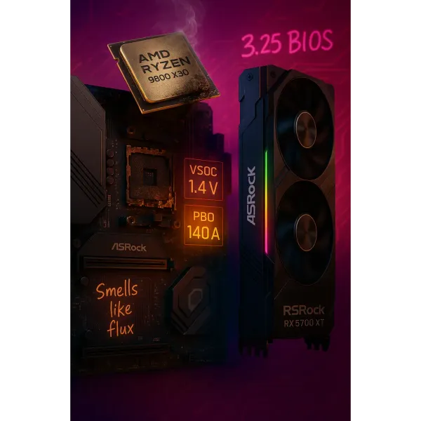 ASRock 9800 X3D alaplap hiba – PBO és VSOC pokoljárata 2025