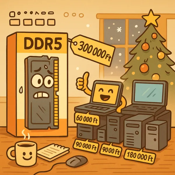 Olcsóbb egy komplett használt gép vagy laptop, mint egy DDR5 memória?