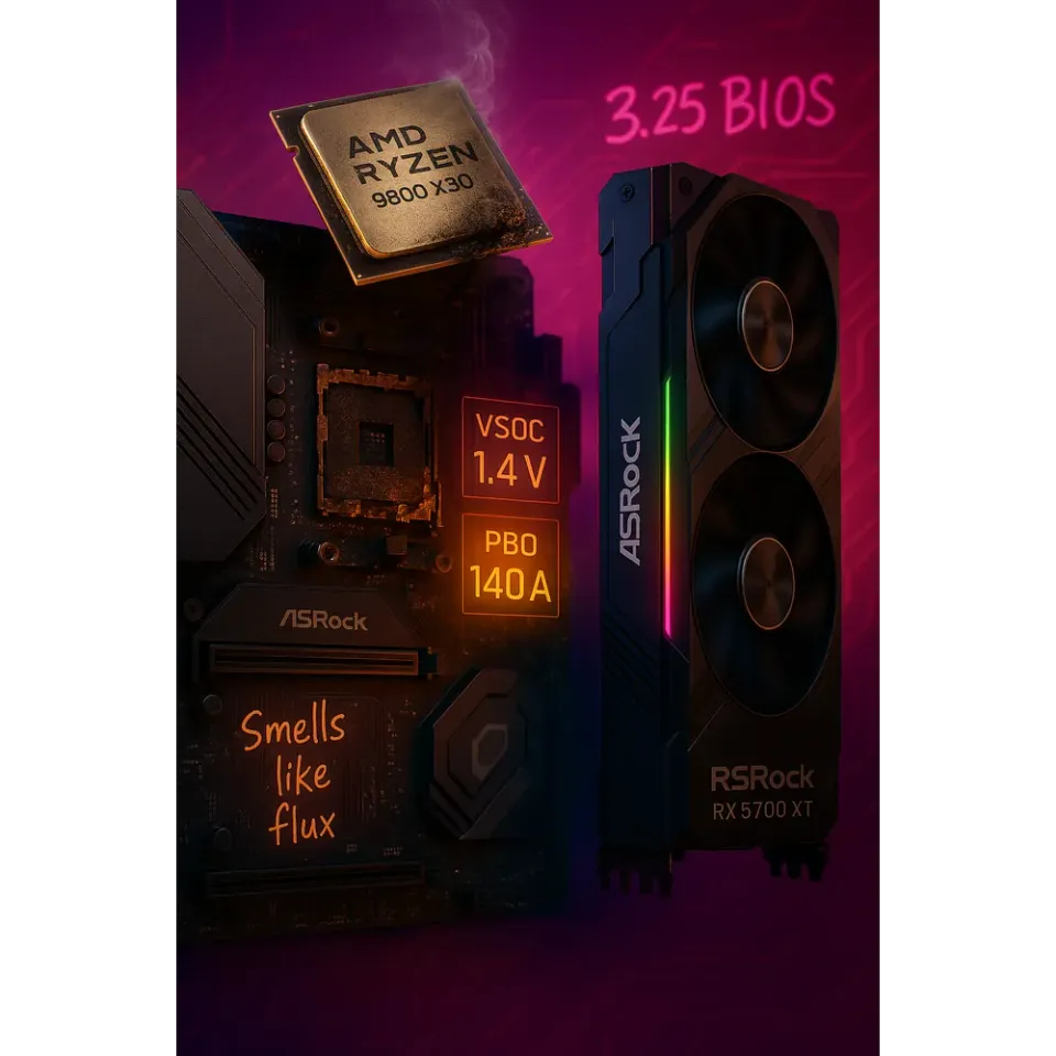 ASRock 9800 X3D alaplap hiba – PBO és VSOC pokoljárata 2025